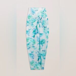 Ted Baker Rectangular Cotton Beach Sarong Blue multi 72 x 52 NWT Floral
